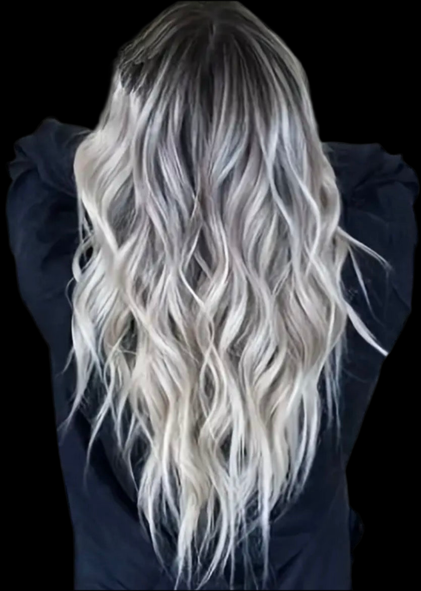 Amber-long curly Ombré wig