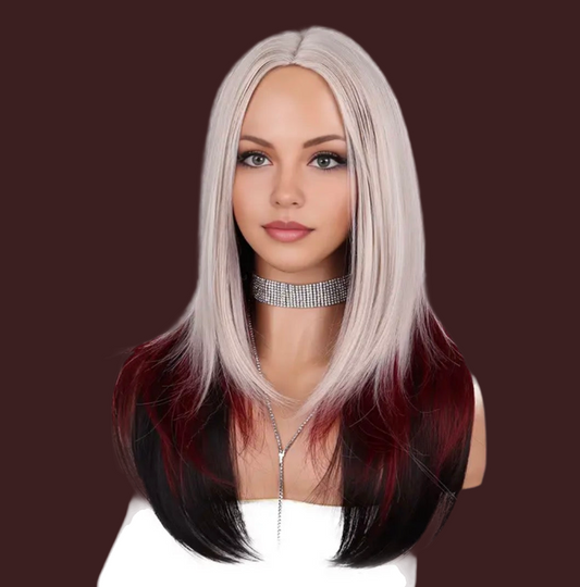 Cadence- Red/blonde ombré wig